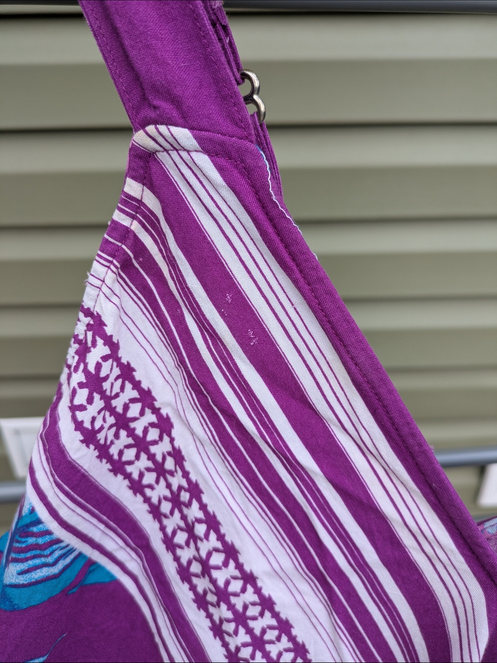Roaman's Purple Floral & Teal Swim Coverup - Picture 3 of 7